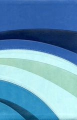 Biblia de estudio arco íris azul oscuro celeste y turquesa- RVR 1960