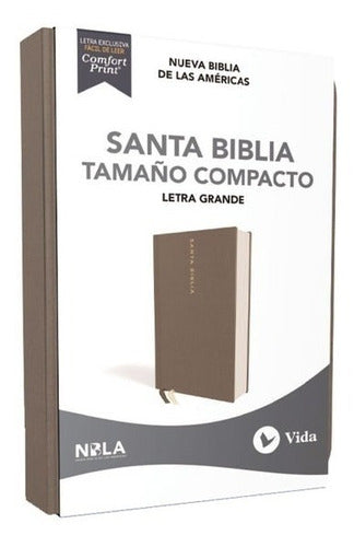 Biblia tamaño compacto letra grande / Café - NBLA