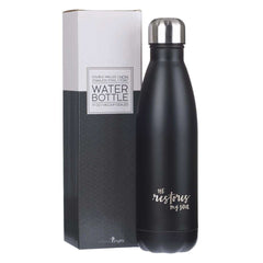 Botella metálica para agua - He Restores- Negra