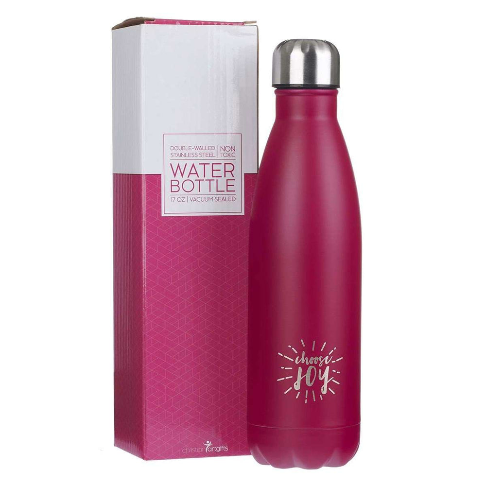 Botella metálica para agua- Choose Joy- Fucsia