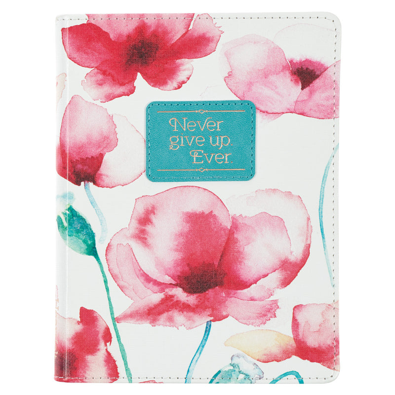 Diario, imitación piel, edición bolsillo - Never give up ever