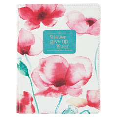 Diario, imitación piel, edición bolsillo - Never give up ever