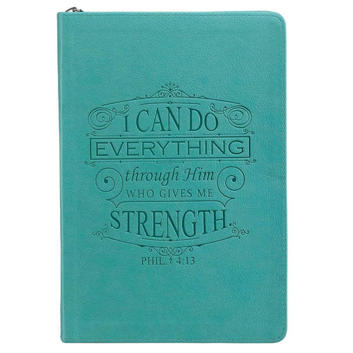 Libreta Journal Classic Zip Teal - Filip 4:13 - Coffee & Jesus