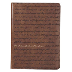 Diario I Know the Plans Brown Handy cuero Jeremiah 29:11-CAG