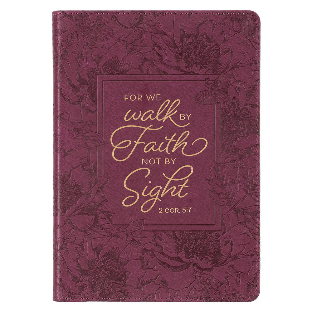 Agenda de lujo Walk by faith 2 Corintios 5:7 - Vinotinto