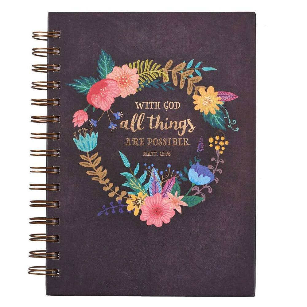 Cuaderno argollado- With God All Things