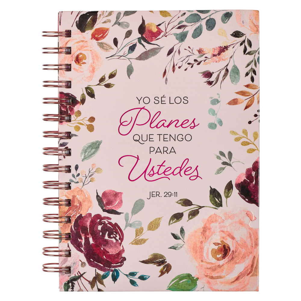 Diario anillado de alambre «Los planes que tengo para ti»