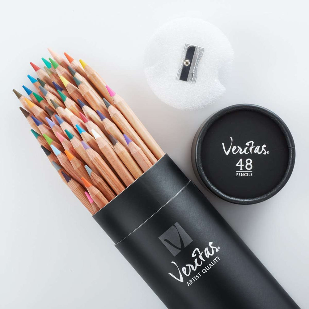 Caja De Lápices De Colores Veritas -  Set De 48 Unidades
