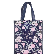 Bolsa de tela Be still Psalm 46:10 - Morado