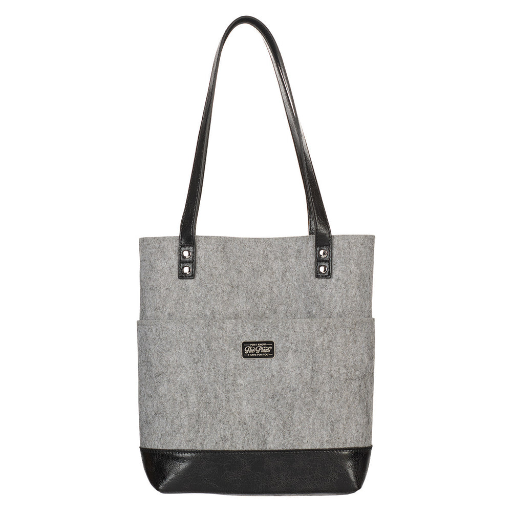 Black and Felt Fashion Bible Tote Bag