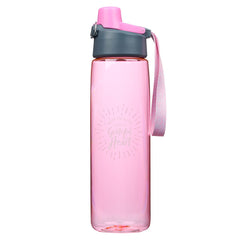 Botella plástica grateful heart rosada