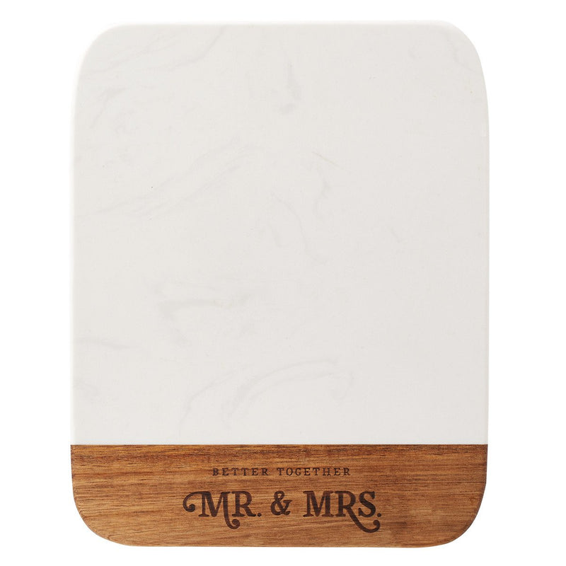 Tabla de cortar mármol - Mr & Mrs. - Coffee & Jesus