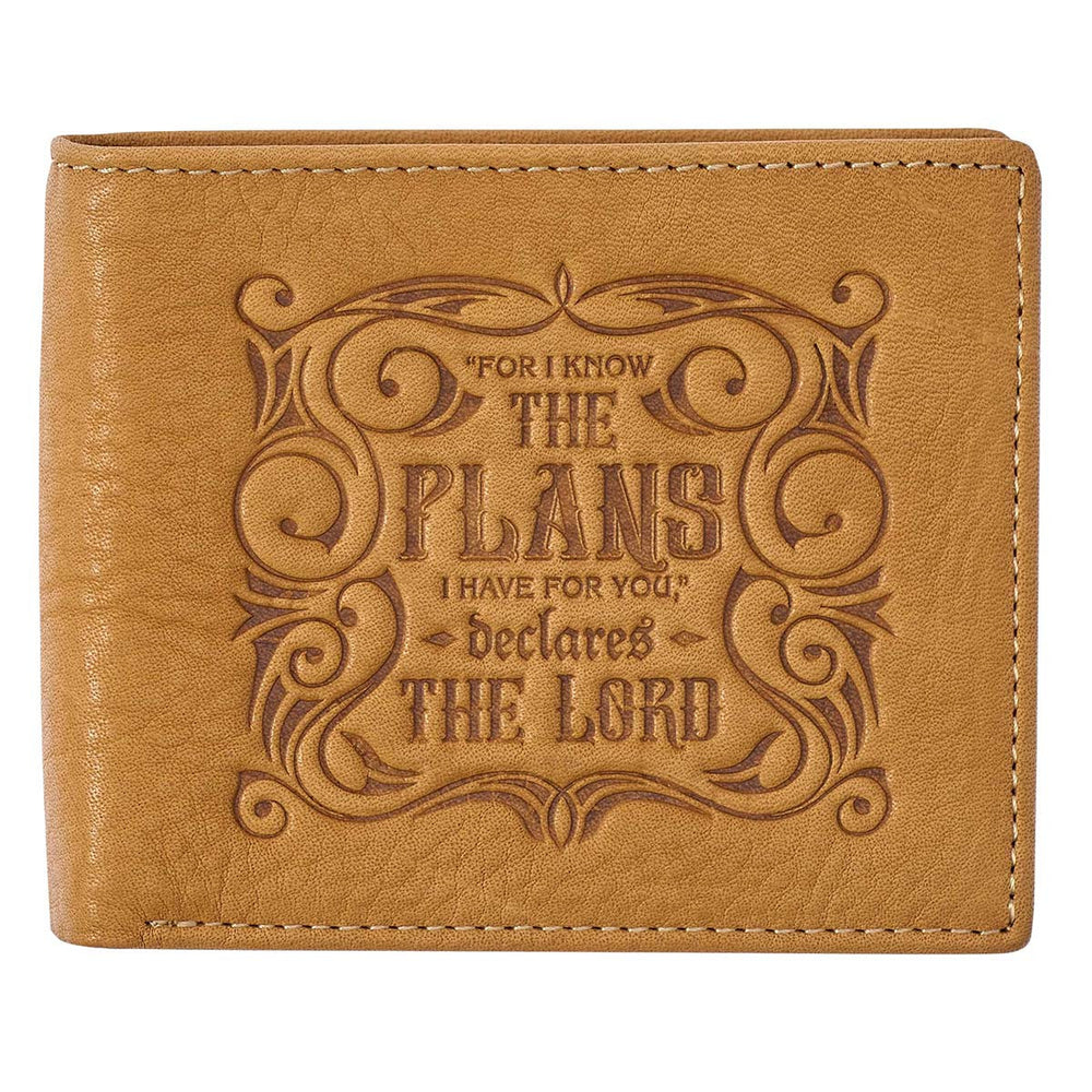 Billetera dorada I Know The Plans Jeremiah 29:11-CAG