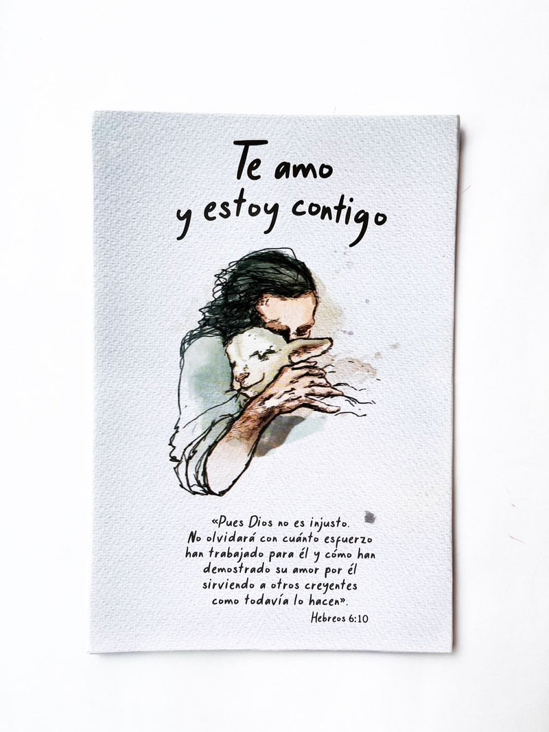 Cuadro te amo y estoy contigo