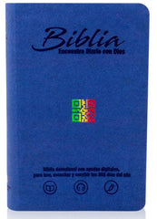 Biblia encuentro diario con Dios, azul oscuro QR - RVC