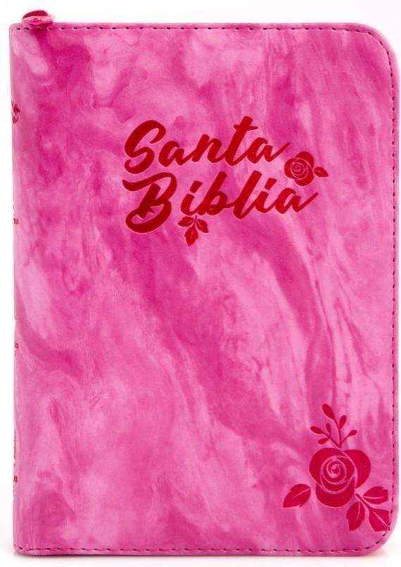 Santa Biblia fucsia con cierre - RVR