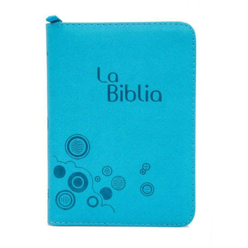 Biblia mediana azul con cierre - TLA - Coffee & Jesus