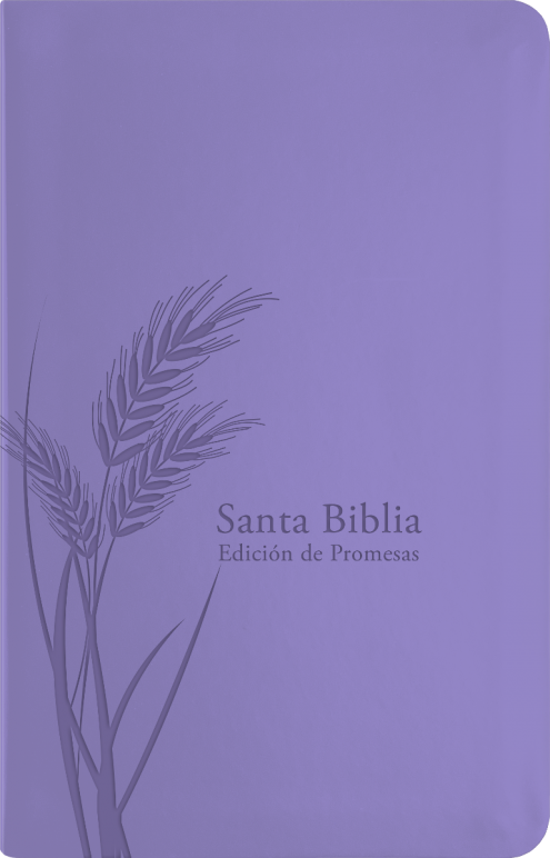 Biblia de promesas, tamaño manual lavanda imitación piel - RVR 1960