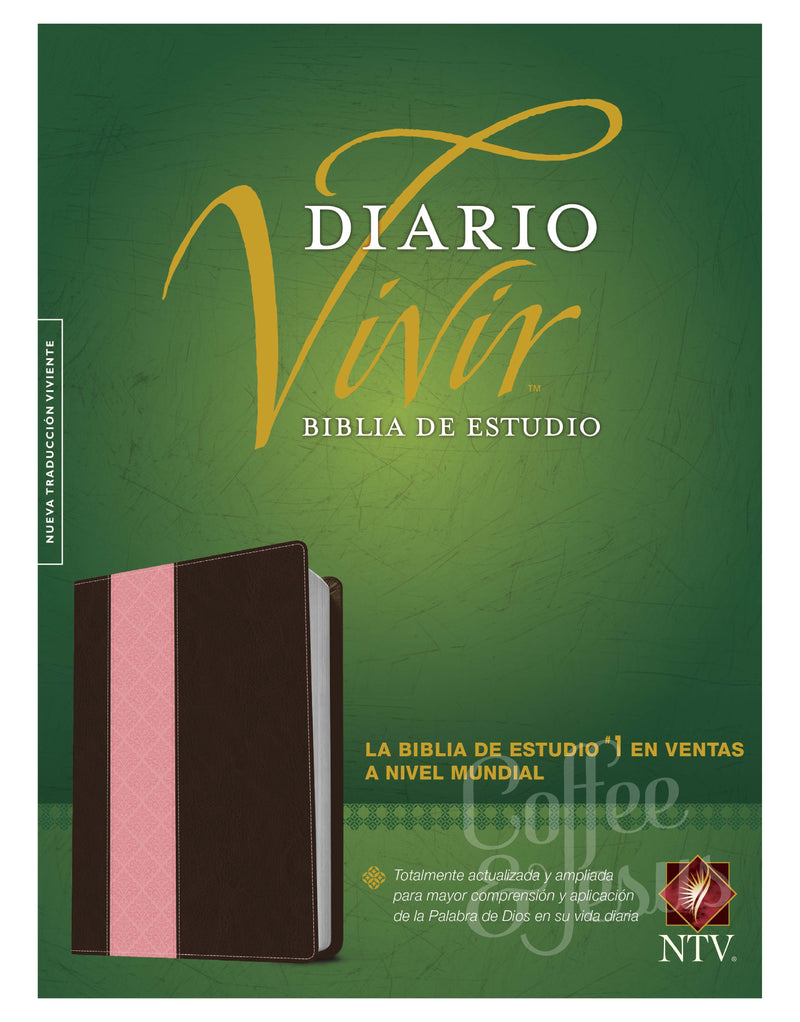 Biblia de estudio del diario vivir negro/rosado con índice - NTV