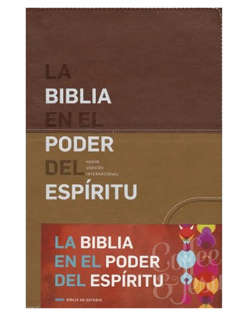 La Biblia en el poder del Espíritu piel chocolate y café - NVI